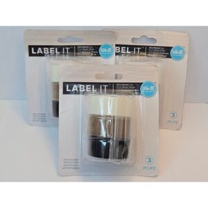 We R Memory Keepers Label It 3/4in Neutral Tape Refills 3pk Cream Tan Black NEW